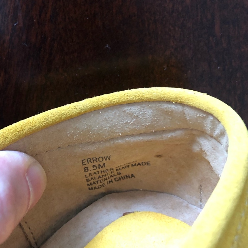 NWOT Me Too Mustard Yellow Errow Fringe Tassel Moccasin Suede Loafers Shoes 8.5 - Picture 10 of 11